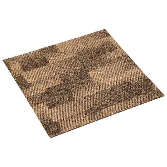 Vloertapijt 20 pcs Bruin 50 x 50 cm PP is nu te koop bij PeponiXL, paradijselijk wonen!