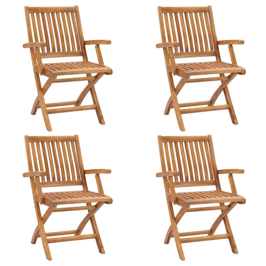 Tuinstoelen 4 st inklapbaar massief teakhout is nu te koop bij PeponiXL, paradijselijk wonen!
