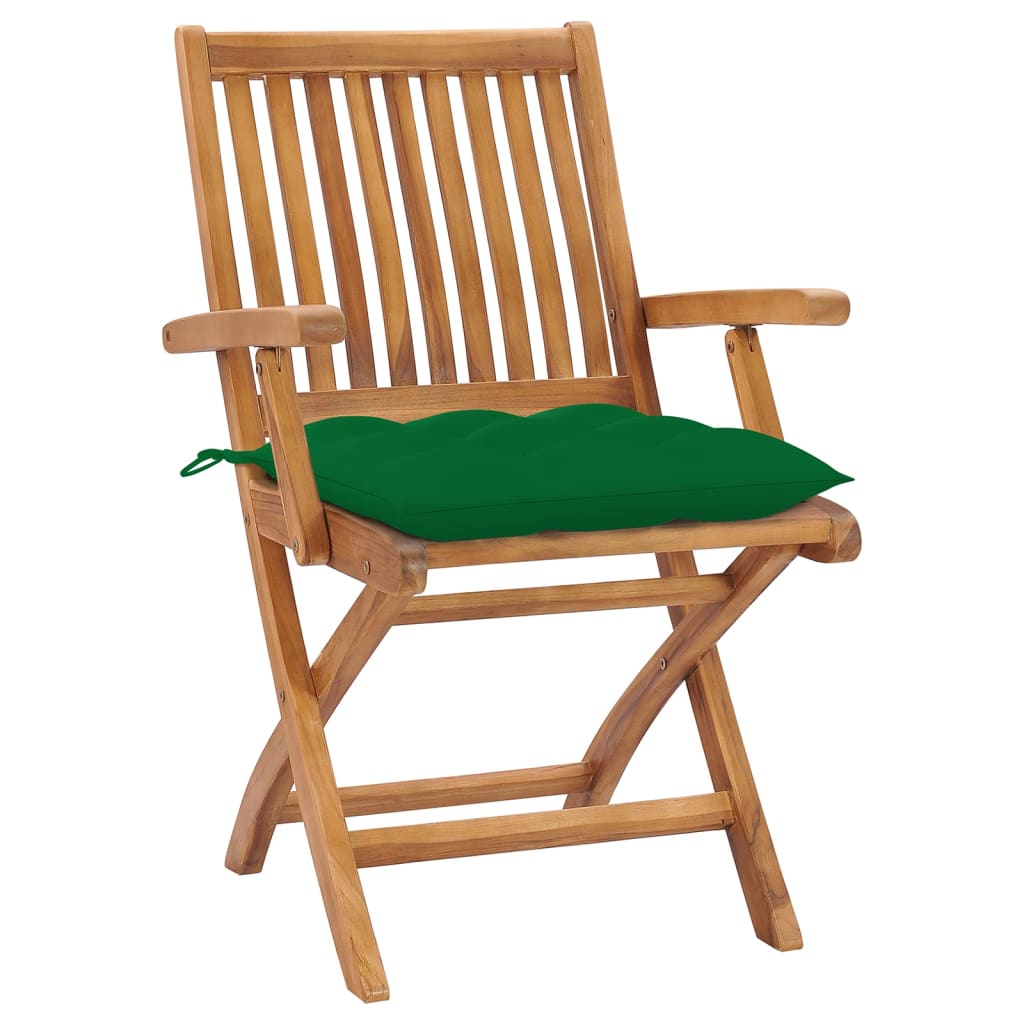 Tuinstoelen 6 st inklapbaar met kussens massief teakhout is nu te koop bij PeponiXL, paradijselijk wonen!