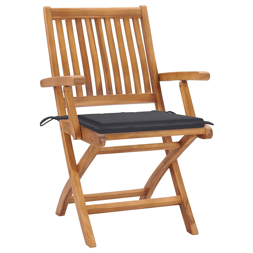 Tuinstoelen 8 st inklapbaar met kussens massief teakhout is nu te koop bij PeponiXL, paradijselijk wonen!