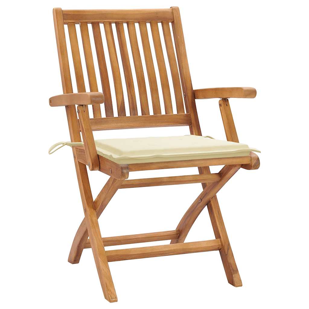 Tuinstoelen 8 st inklapbaar met kussens massief teakhout is nu te koop bij PeponiXL, paradijselijk wonen!