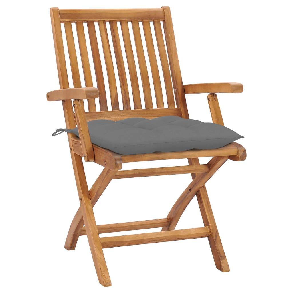 Tuinstoelen 8 st inklapbaar met kussens massief teakhout is nu te koop bij PeponiXL, paradijselijk wonen!