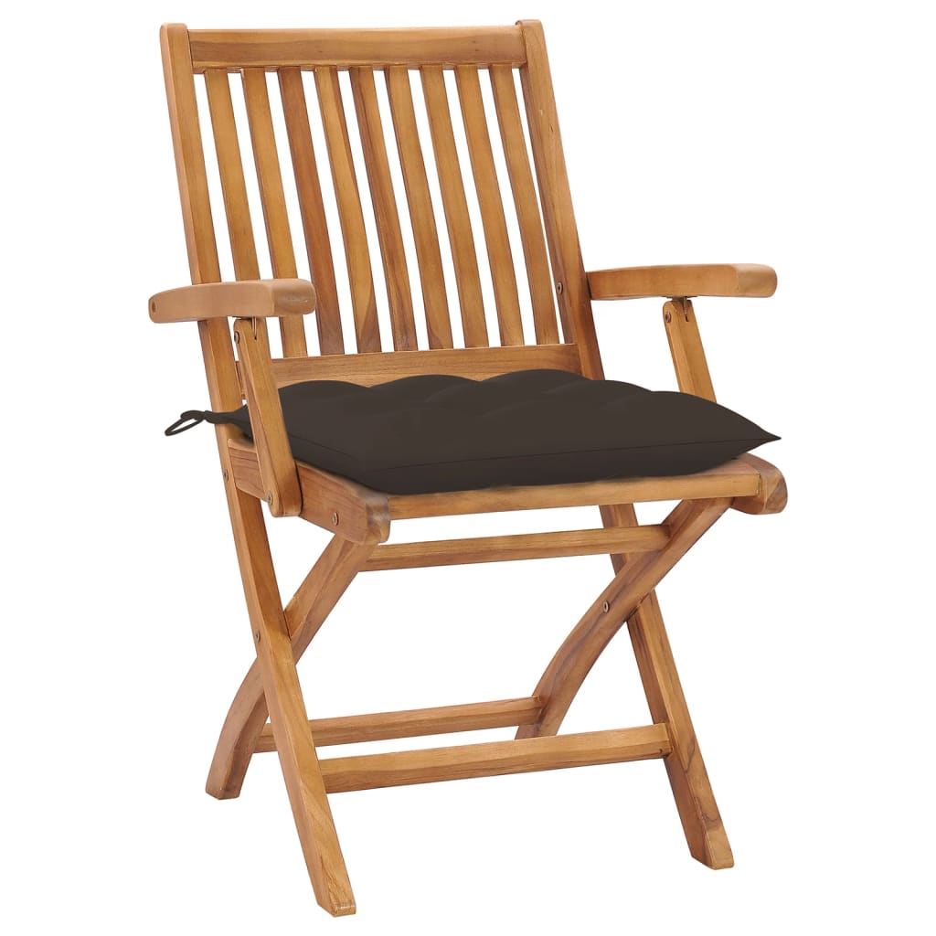 Tuinstoelen 8 st inklapbaar met kussens massief teakhout is nu te koop bij PeponiXL, paradijselijk wonen!