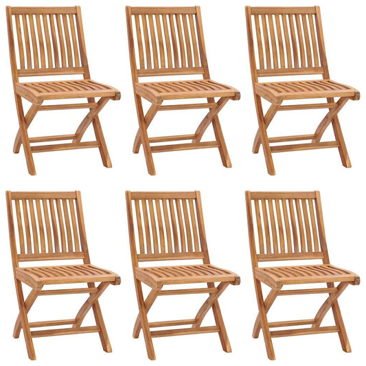 Tuinstoelen 6 st inklapbaar massief teakhout is nu te koop bij PeponiXL, paradijselijk wonen!