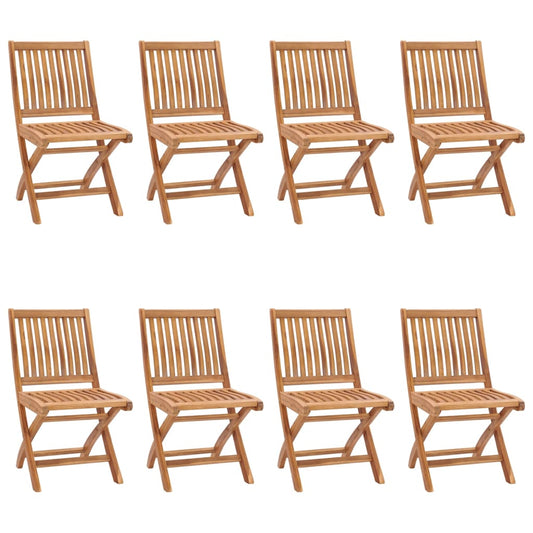 Tuinstoelen 8 st inklapbaar massief teakhout is nu te koop bij PeponiXL, paradijselijk wonen!