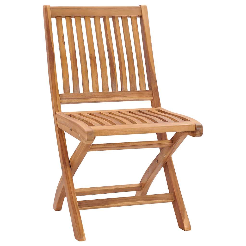 Tuinstoelen 4 st inklapbaar met kussens massief teakhout is nu te koop bij PeponiXL, paradijselijk wonen!