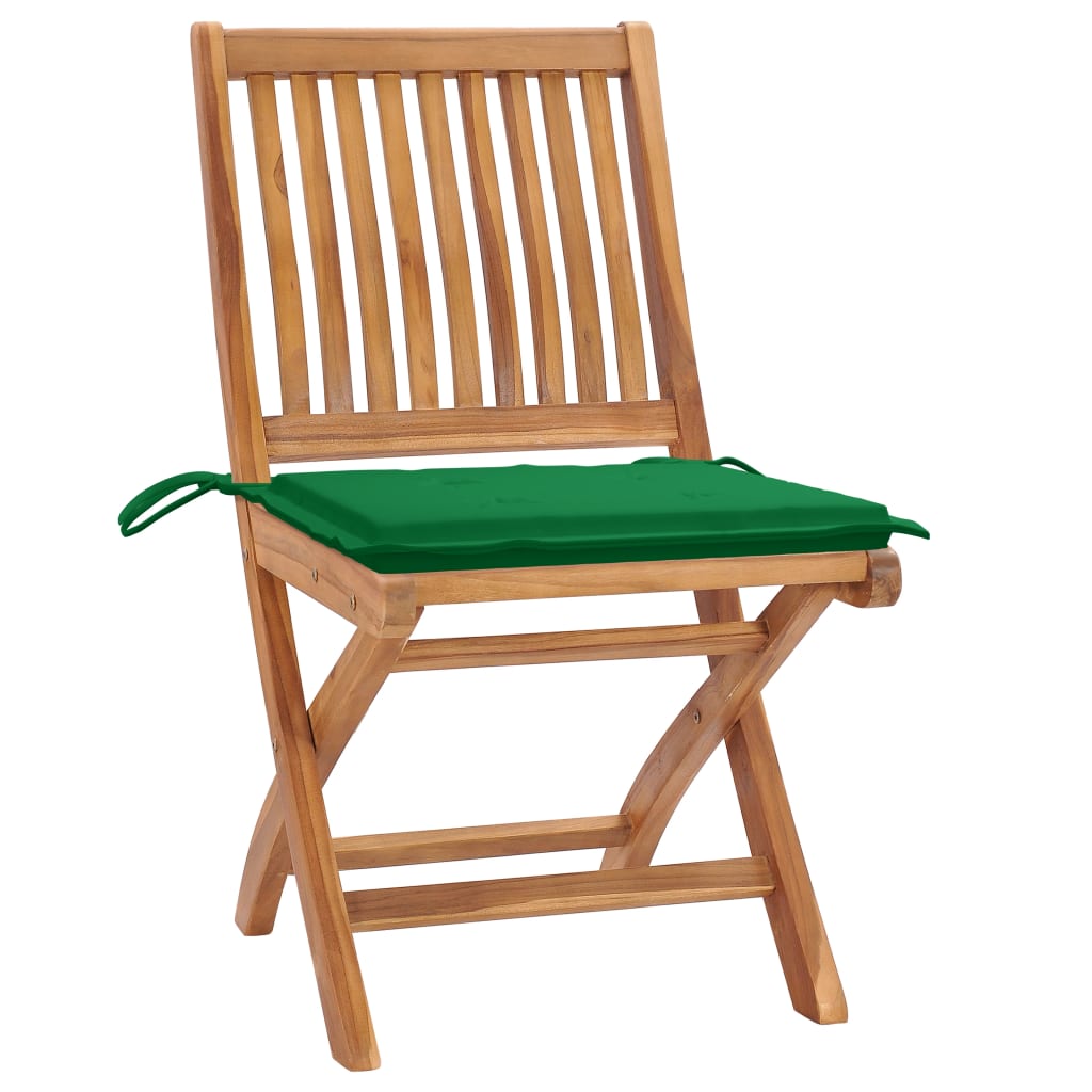 Tuinstoelen 6 st inklapbaar met kussens massief teakhout is nu te koop bij PeponiXL, paradijselijk wonen!