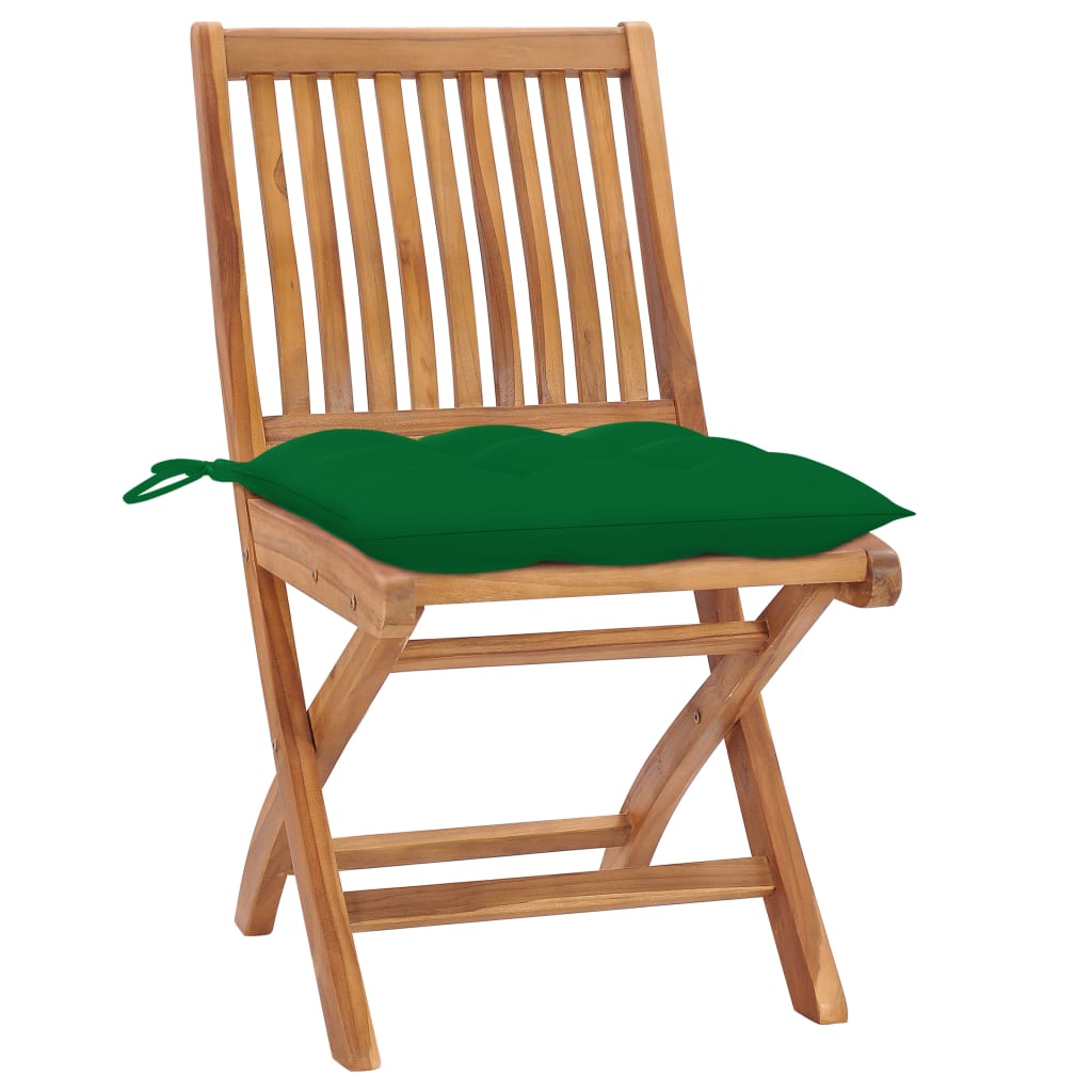 Tuinstoelen 6 st inklapbaar met kussens massief teakhout is nu te koop bij PeponiXL, paradijselijk wonen!