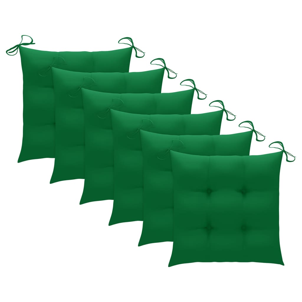 Tuinstoelen 6 st inklapbaar met kussens massief teakhout is nu te koop bij PeponiXL, paradijselijk wonen!