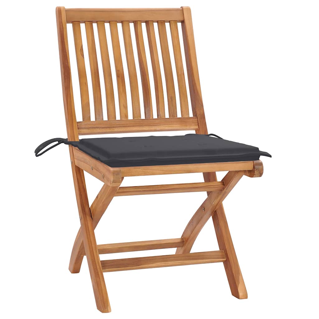 Tuinstoelen 8 st inklapbaar met kussens massief teakhout is nu te koop bij PeponiXL, paradijselijk wonen!