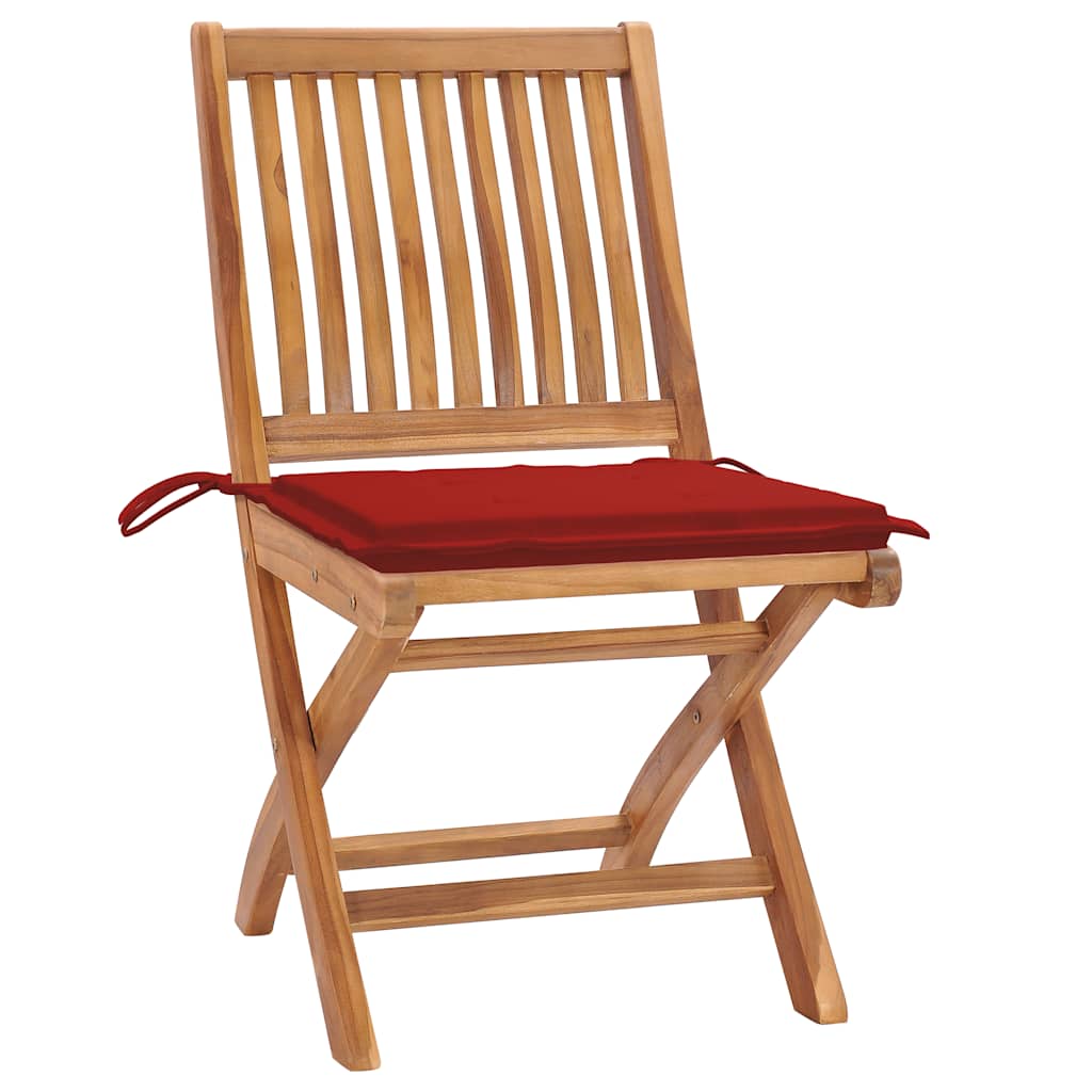 Tuinstoelen 8 st inklapbaar met kussens massief teakhout is nu te koop bij PeponiXL, paradijselijk wonen!