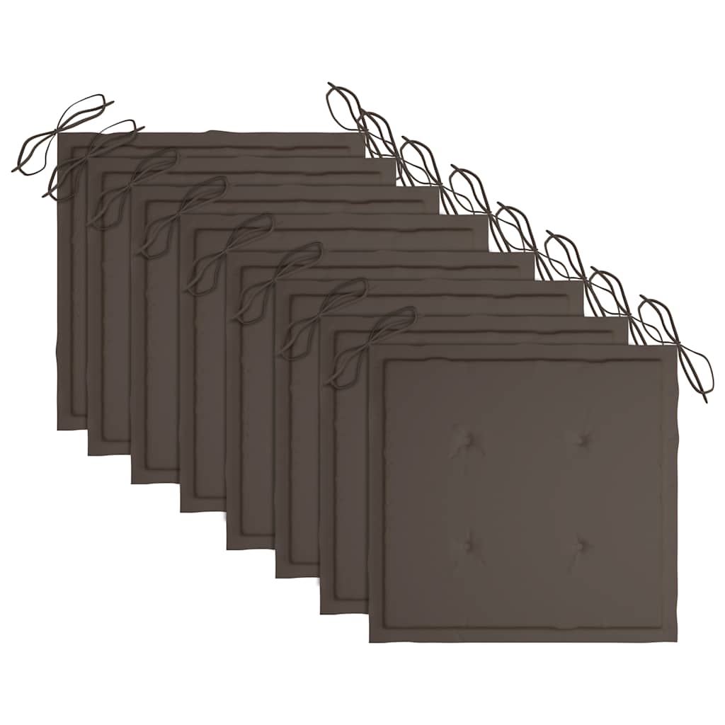 Tuinstoelen 8 st inklapbaar met kussens massief teakhout is nu te koop bij PeponiXL, paradijselijk wonen!