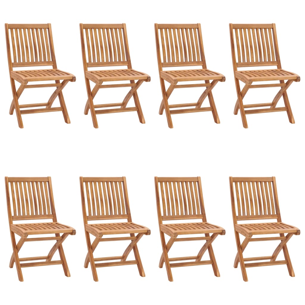 Tuinstoelen 8 st inklapbaar met kussens massief teakhout is nu te koop bij PeponiXL, paradijselijk wonen!