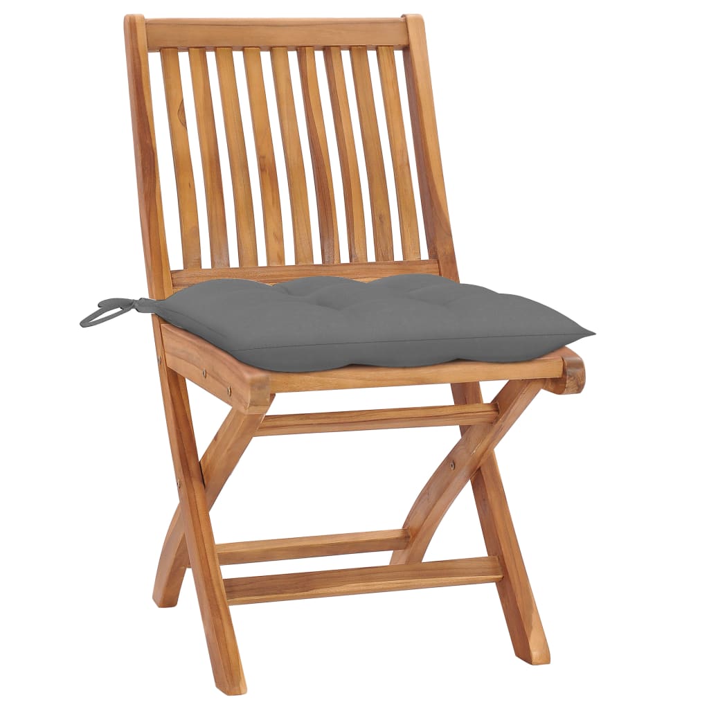 Tuinstoelen 8 st inklapbaar met kussens massief teakhout is nu te koop bij PeponiXL, paradijselijk wonen!