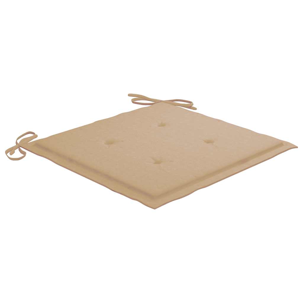 Tuinstoelen 8 st met beige kussens massief teakhout is nu te koop bij PeponiXL, paradijselijk wonen!
