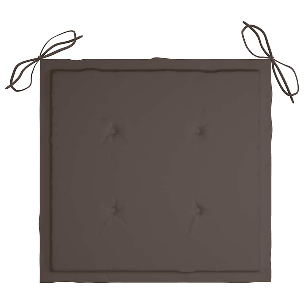 Tuinstoelen 8 st met taupe kussens massief teakhout is nu te koop bij PeponiXL, paradijselijk wonen!