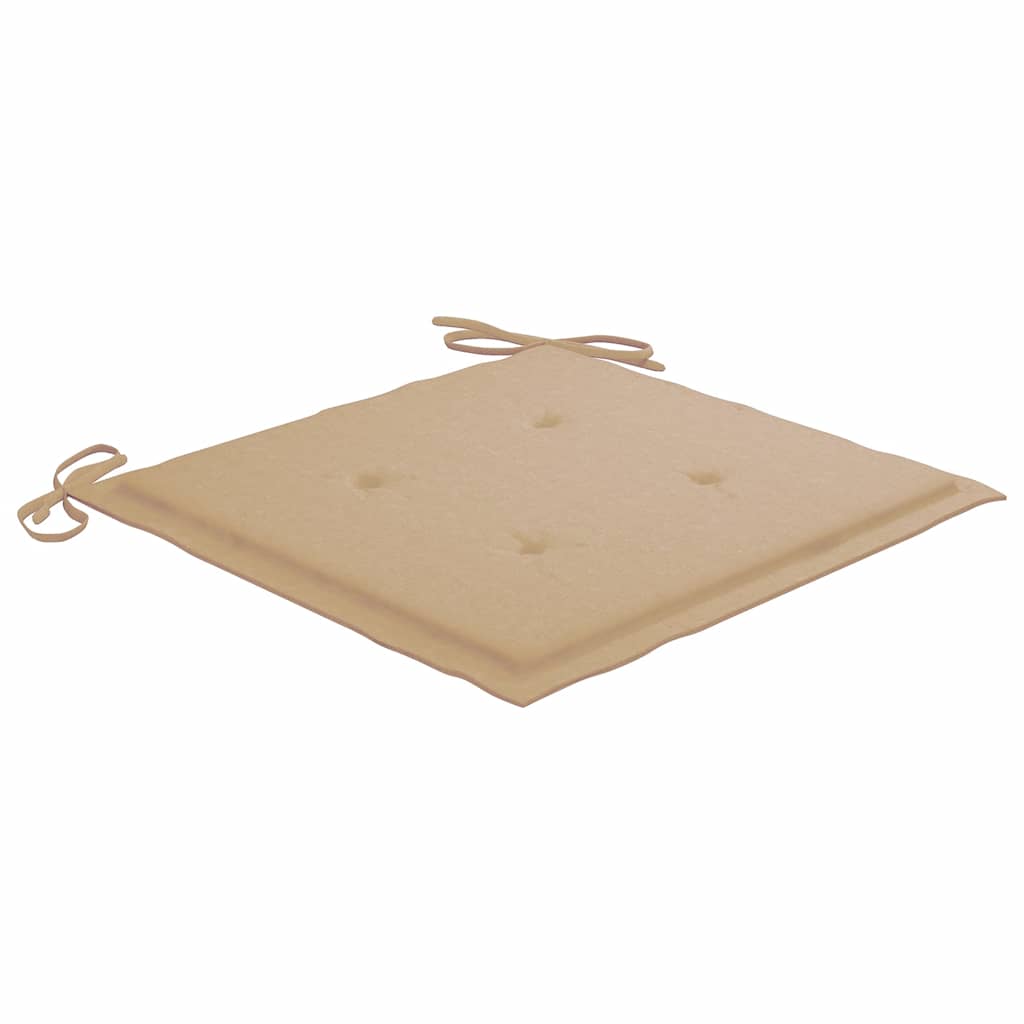 Tuinstoelen 8 st met beige kussens massief teakhout is nu te koop bij PeponiXL, paradijselijk wonen!