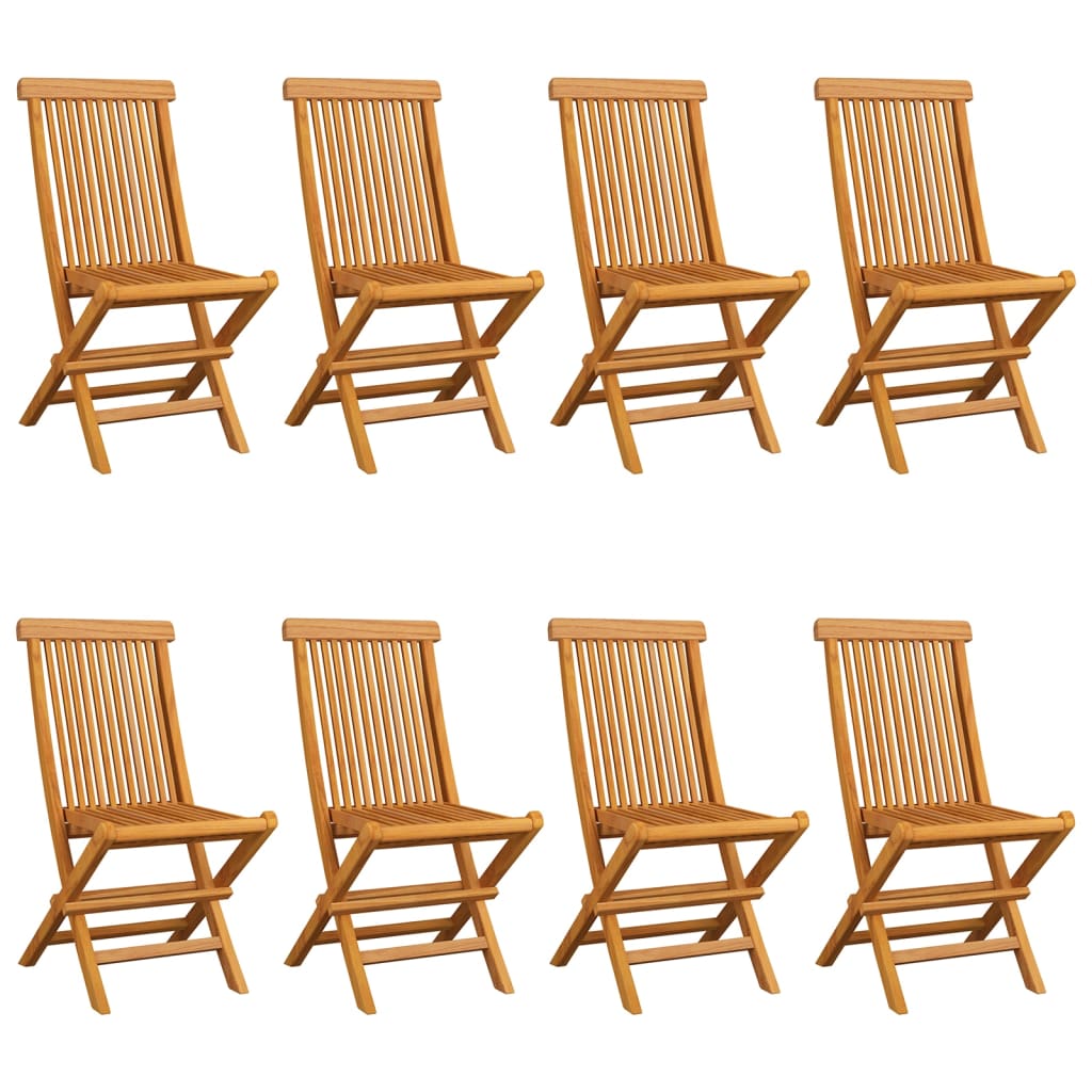 Tuinstoelen 8 st met taupe kussens massief teakhout is nu te koop bij PeponiXL, paradijselijk wonen!