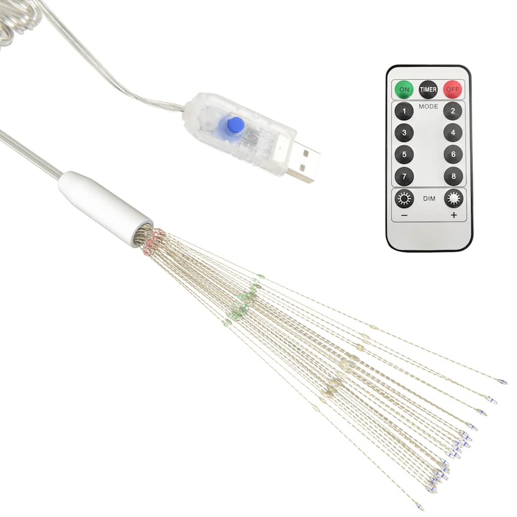 2 st Kerstverlichting vuurwerk 280 LED's 20 cm meerkleurig is nu te koop bij PeponiXL, paradijselijk wonen!