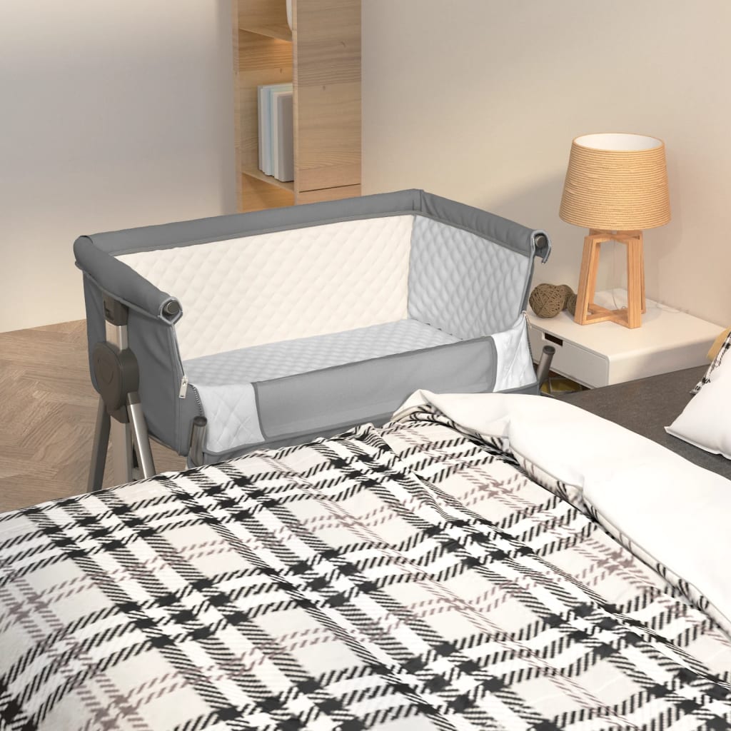 Babybed met matras linnen donkergrijs is nu te koop bij PeponiXL, paradijselijk wonen!