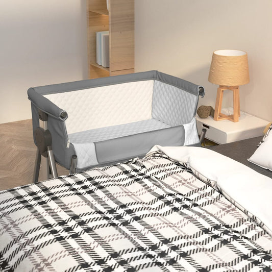 Babybed met matras linnen donkergrijs is nu te koop bij PeponiXL, paradijselijk wonen!