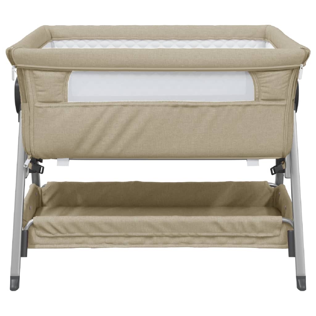 Babybox met matras linnen taupe is nu te koop bij PeponiXL, paradijselijk wonen!