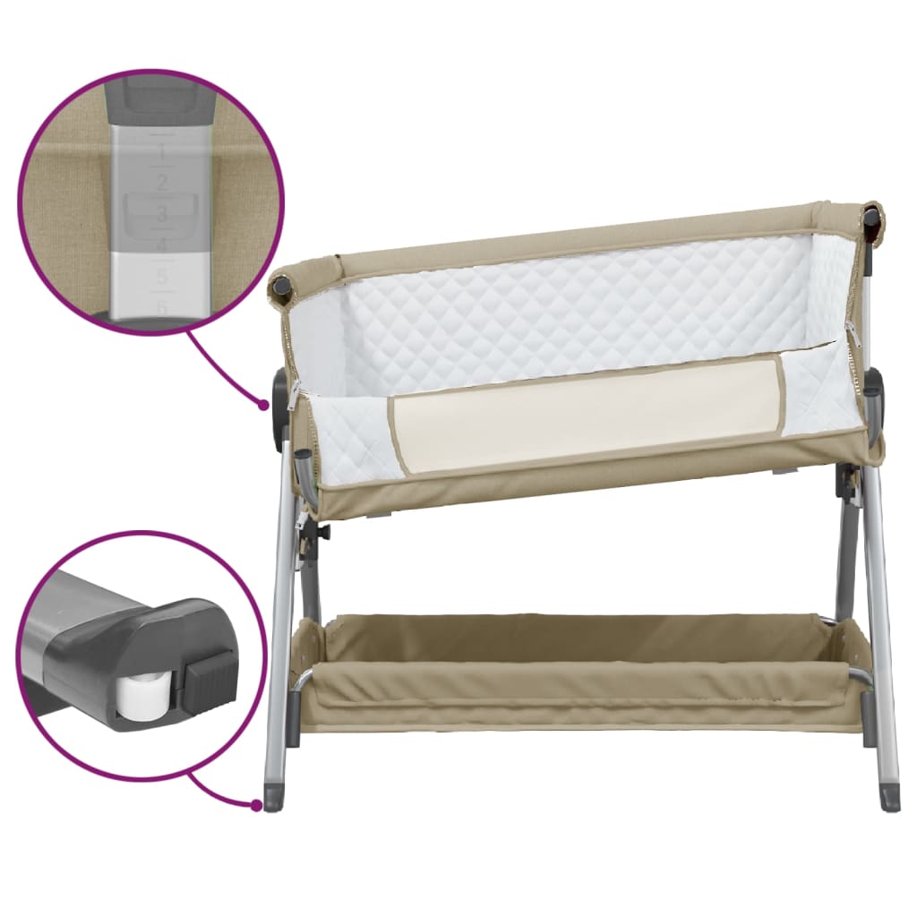 Babybox met matras linnen taupe is nu te koop bij PeponiXL, paradijselijk wonen!