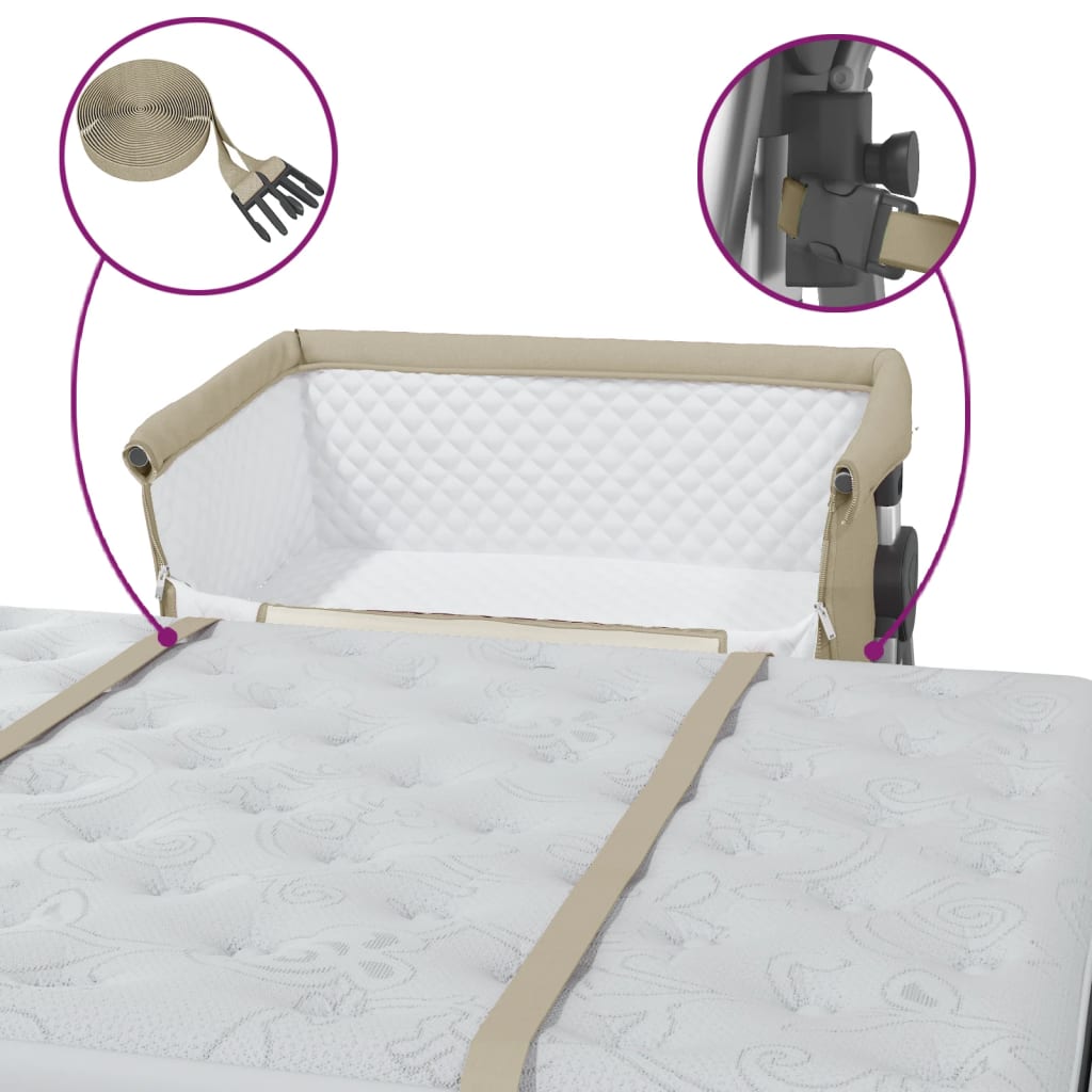 Babybox met matras linnen taupe is nu te koop bij PeponiXL, paradijselijk wonen!