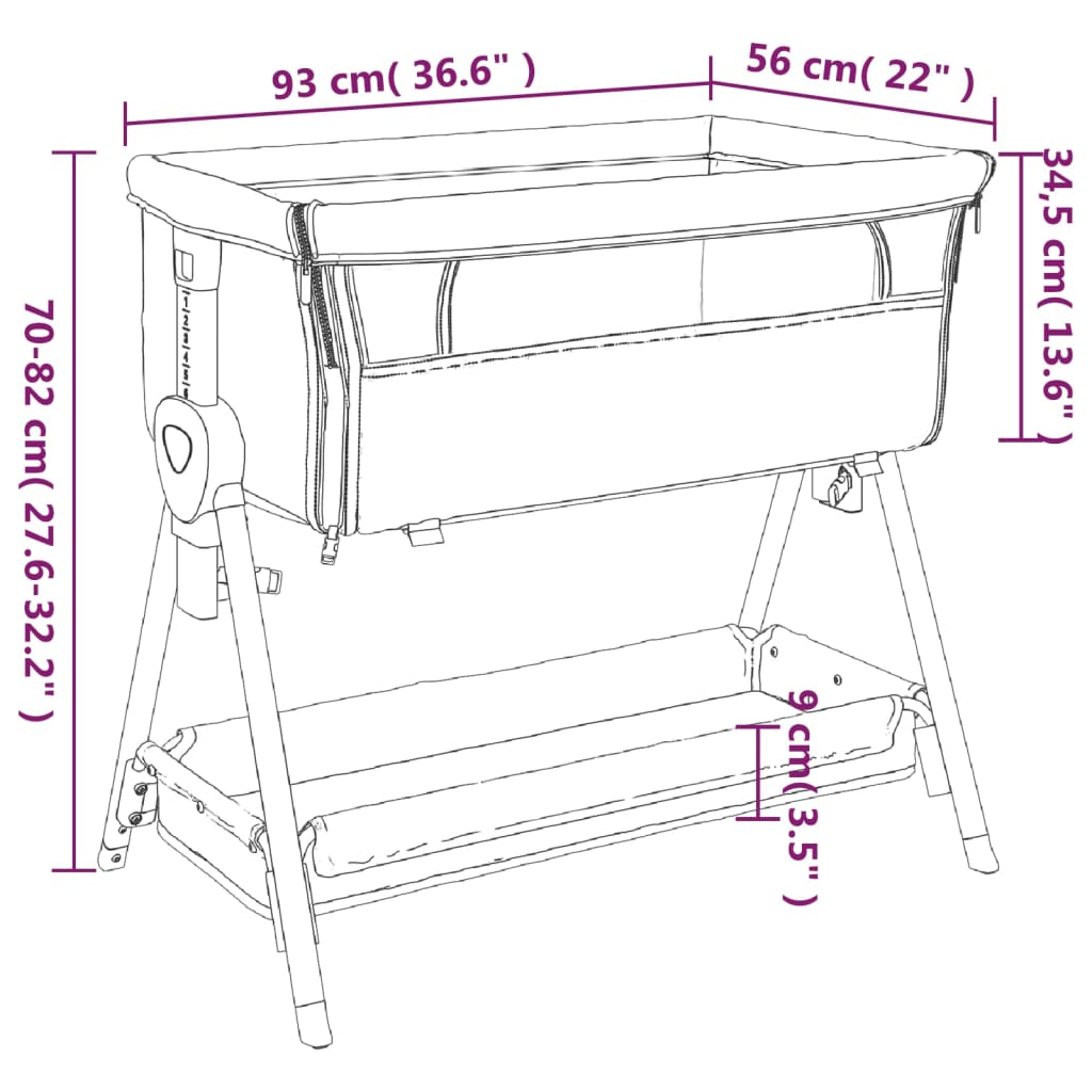 Babybox met matras linnen taupe is nu te koop bij PeponiXL, paradijselijk wonen!