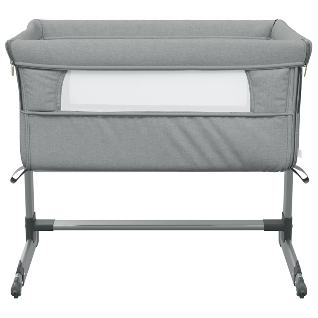 Babybed met matras linnen lichtgrijs is nu te koop bij PeponiXL, paradijselijk wonen!