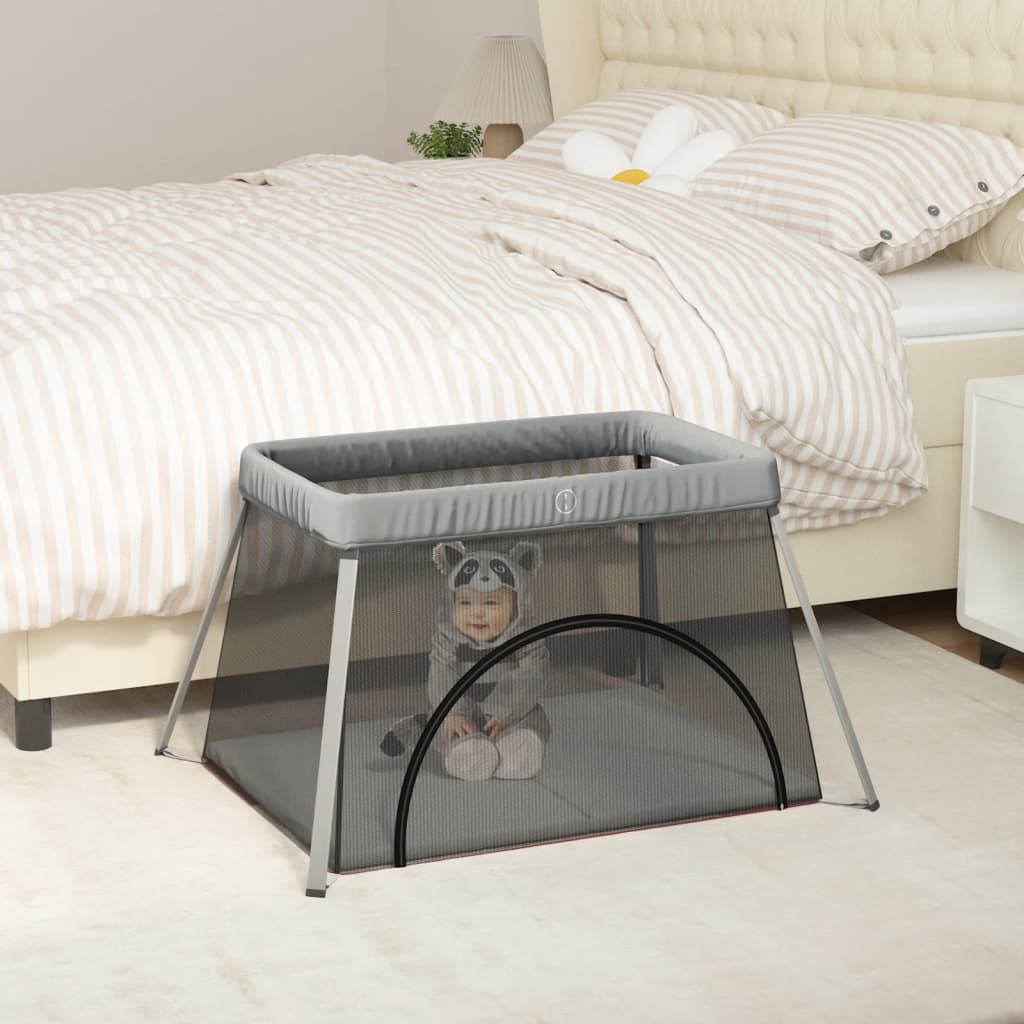 Babybox met matras linnen lichtgrijs is nu te koop bij PeponiXL, paradijselijk wonen!