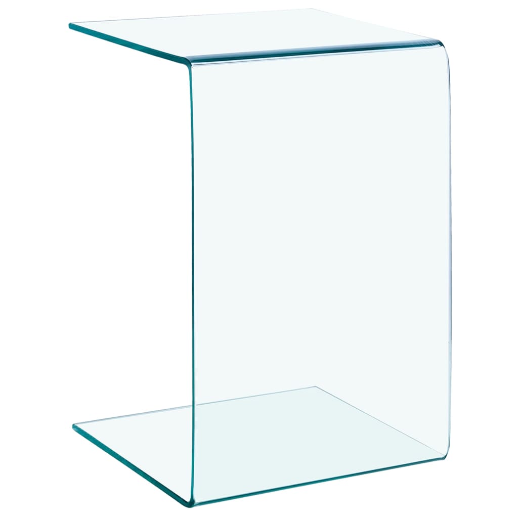 Bijzettafel 40x40x60 cm gehard glas is nu te koop bij PeponiXL, paradijselijk wonen!