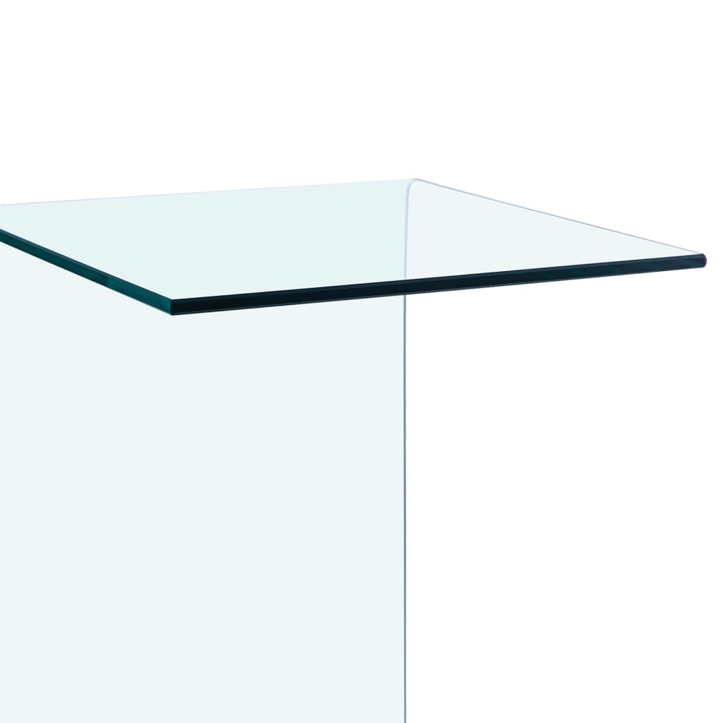 Bijzettafel 40x40x60 cm gehard glas is nu te koop bij PeponiXL, paradijselijk wonen!