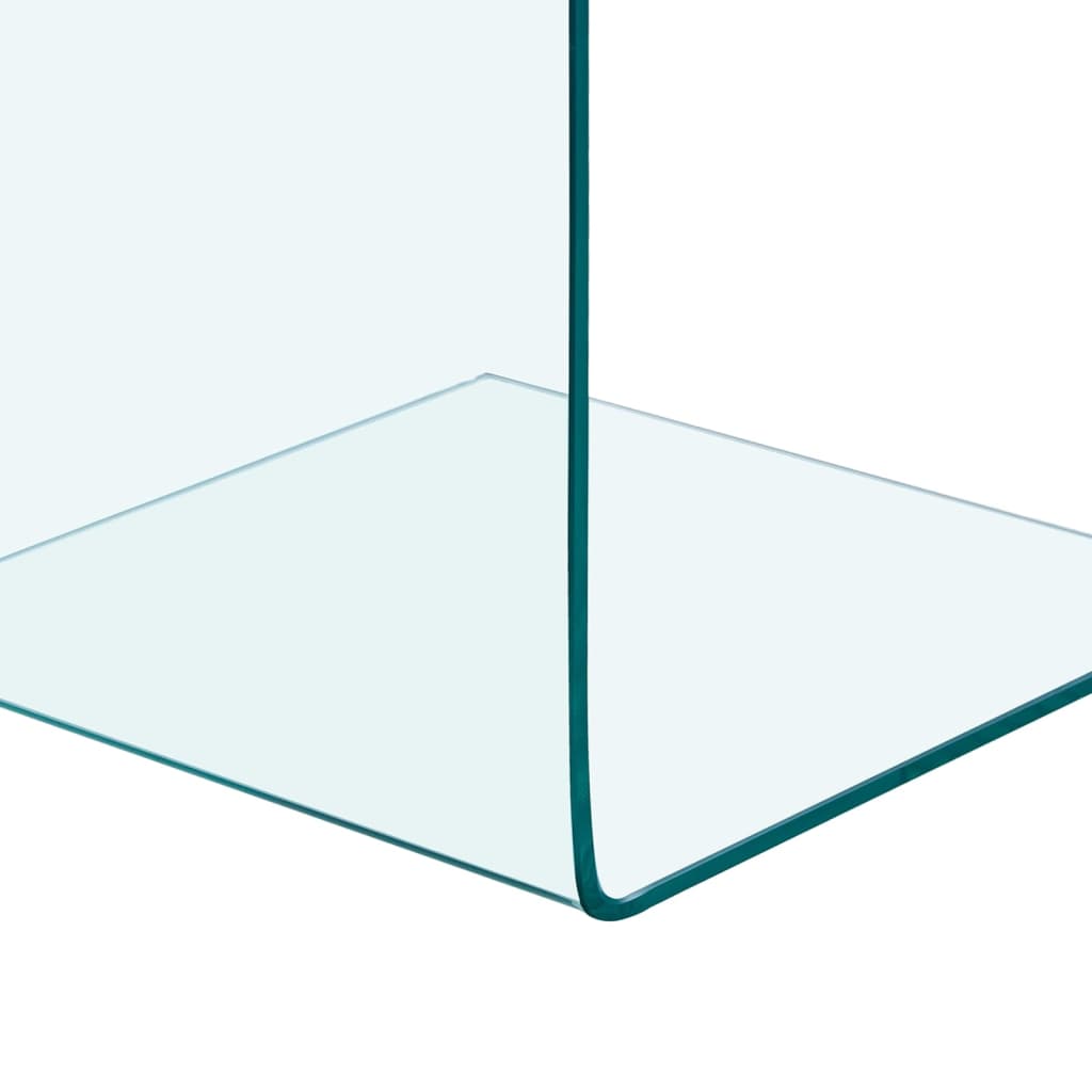 Bijzettafel 40x40x60 cm gehard glas is nu te koop bij PeponiXL, paradijselijk wonen!