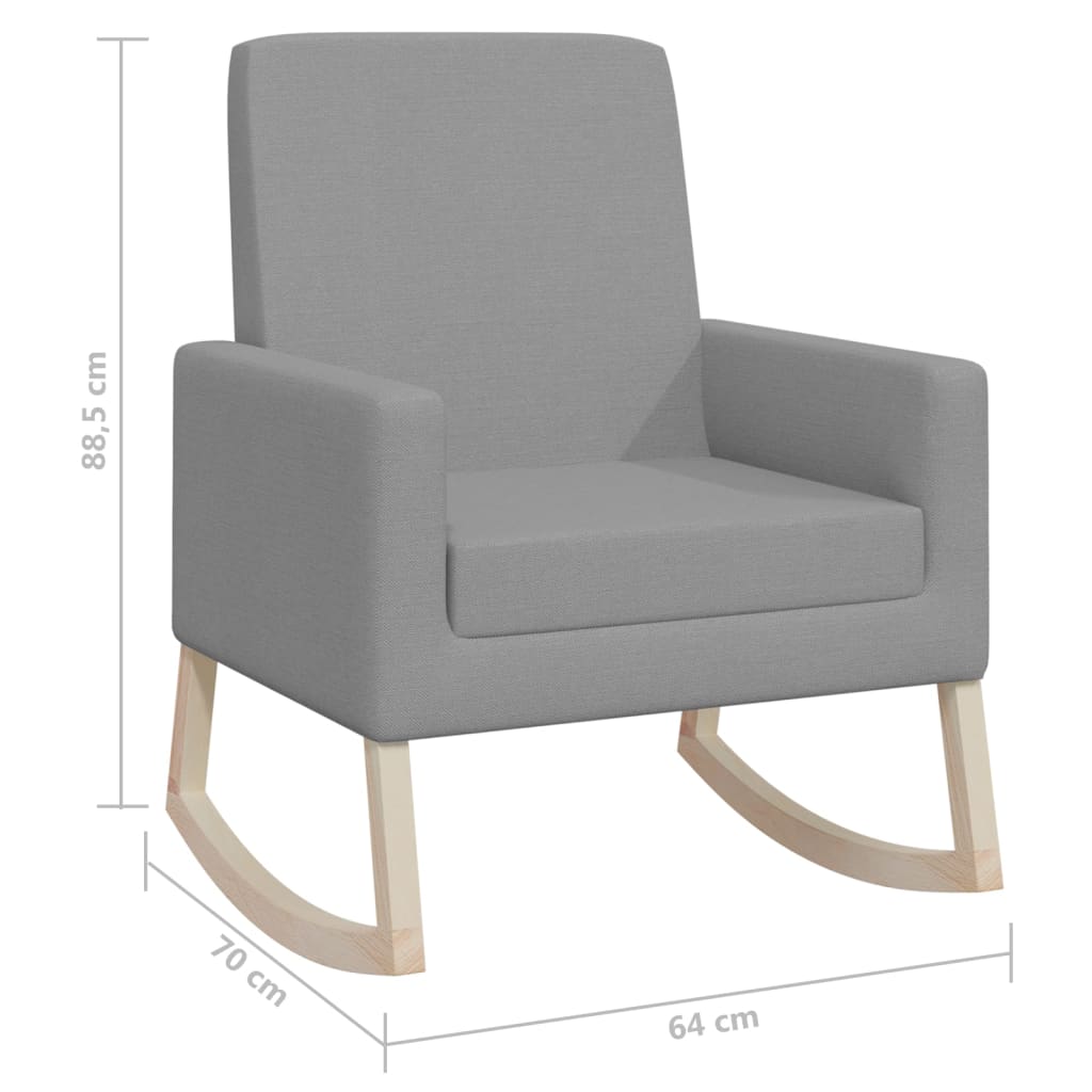 Schommelstoel stof lichtgrijs is nu te koop bij PeponiXL, paradijselijk wonen!