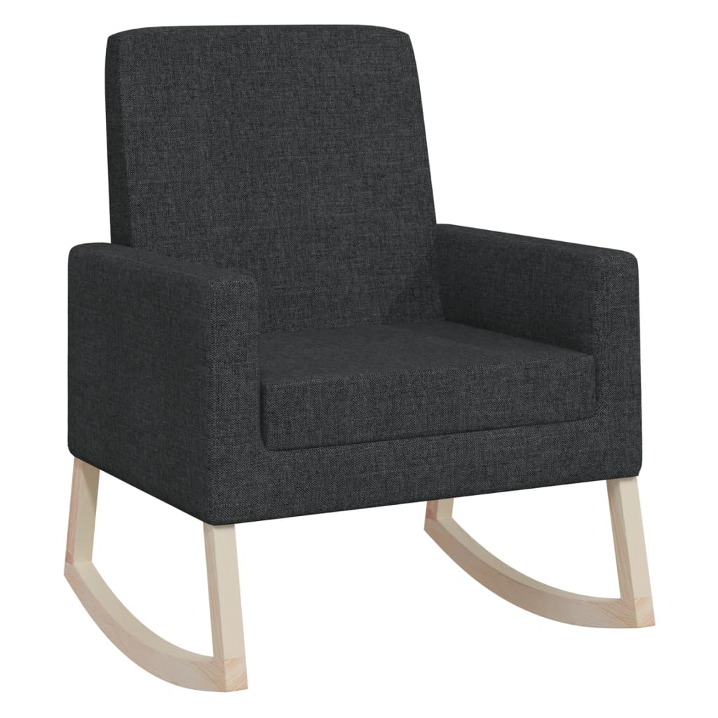 Schommelstoel stof zwart is nu te koop bij PeponiXL, paradijselijk wonen!