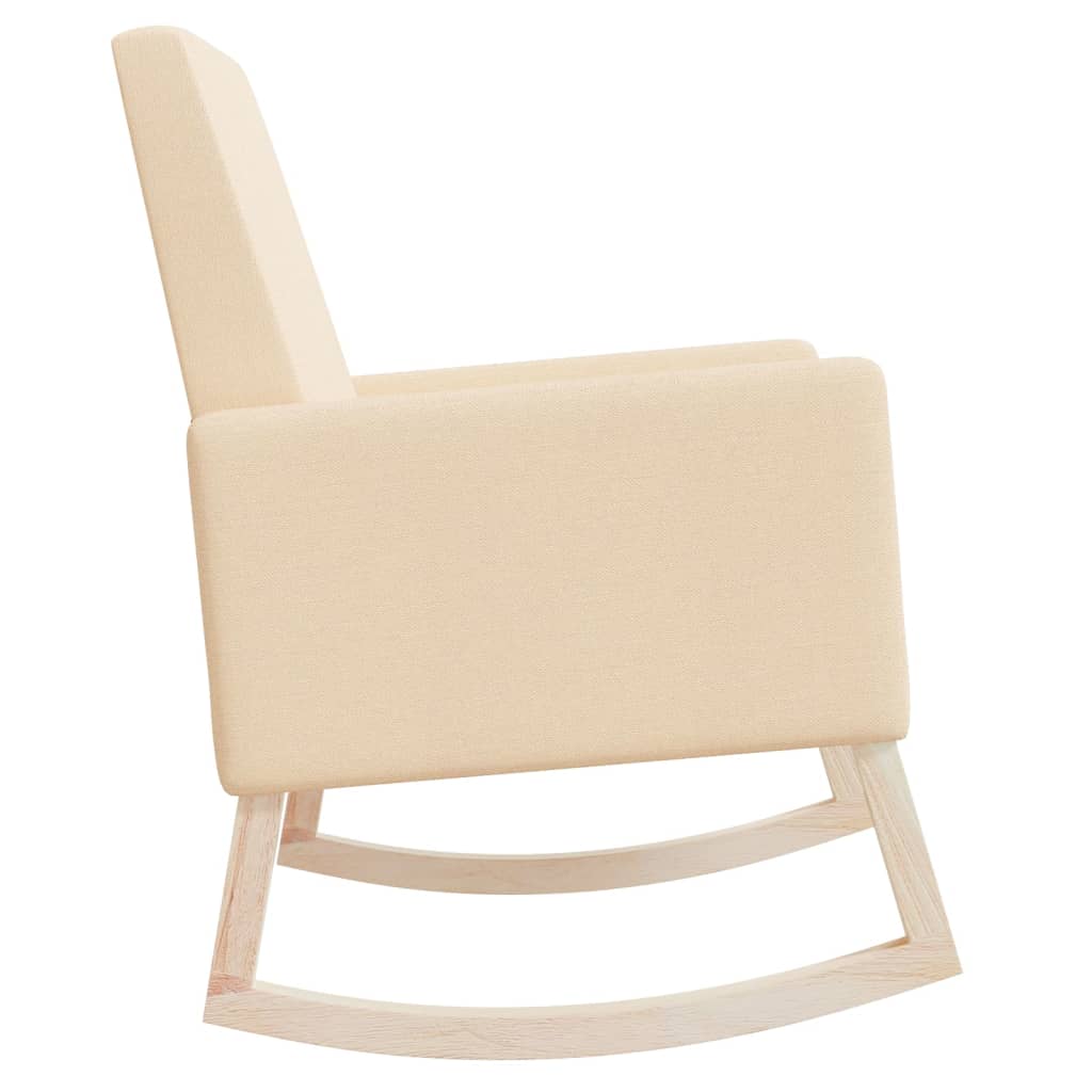 Schommelstoel stof crèmekleurig is nu te koop bij PeponiXL, paradijselijk wonen!