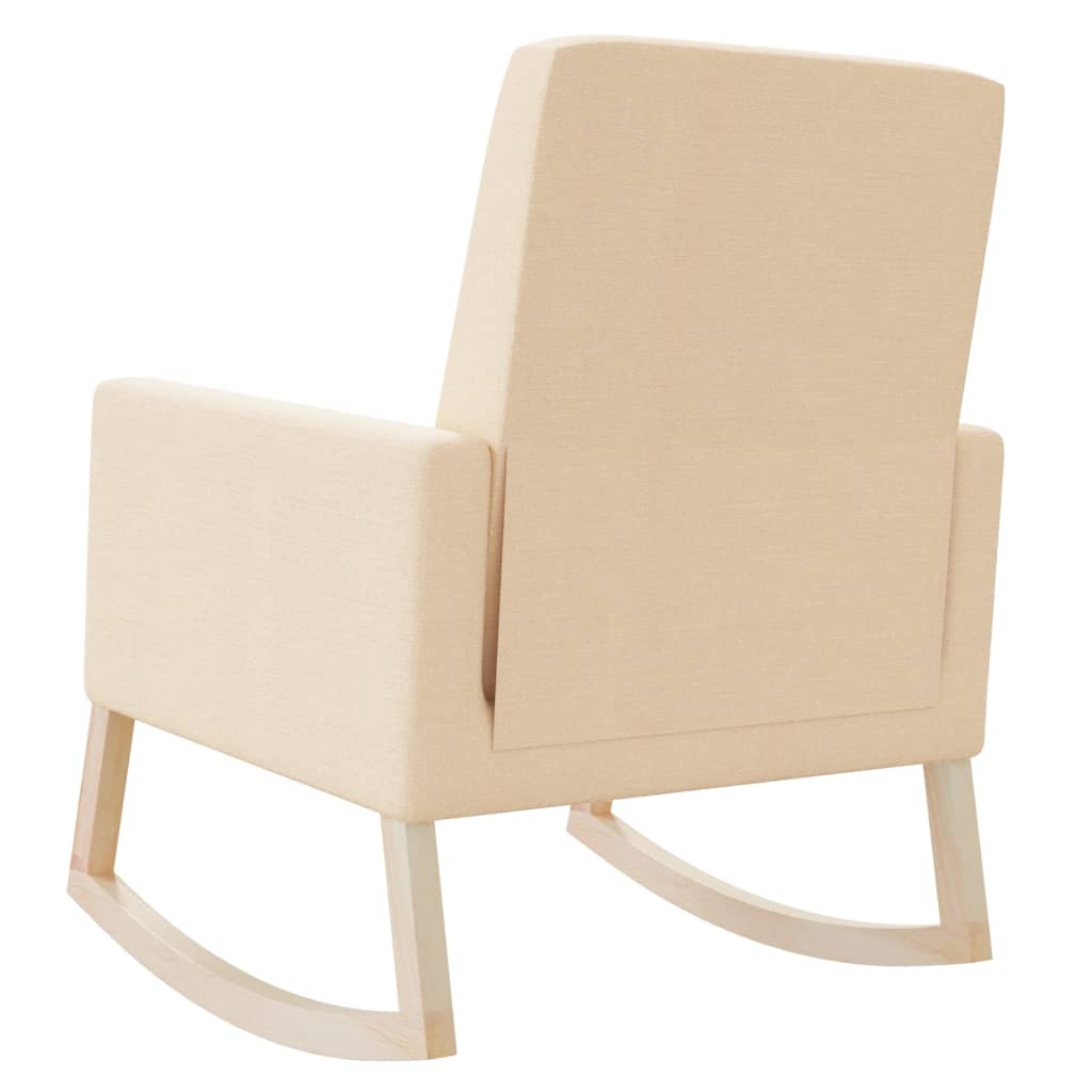Schommelstoel stof crèmekleurig is nu te koop bij PeponiXL, paradijselijk wonen!