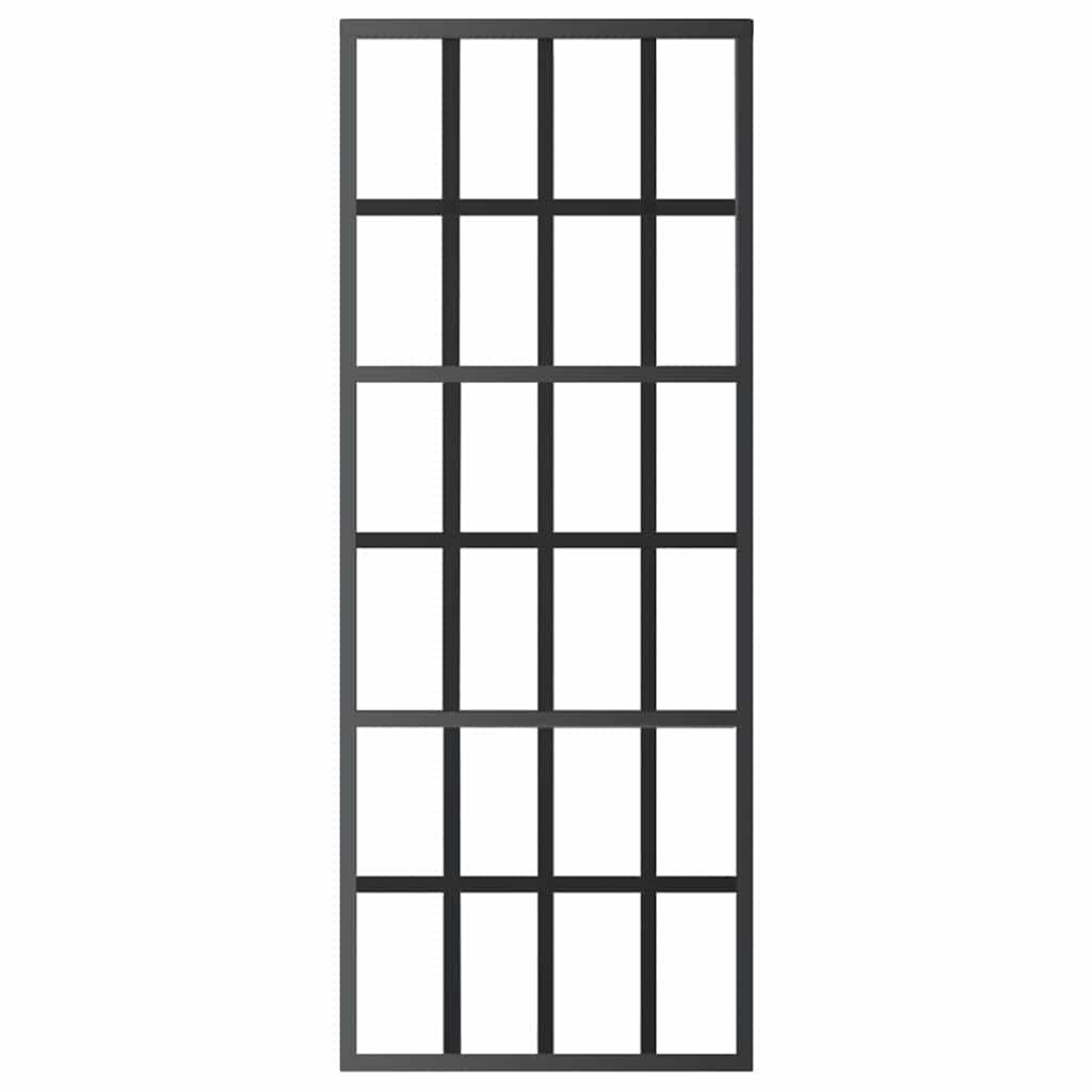 Schuifdeur 76x205 cm ESG-glas en aluminium zwart is nu te koop bij PeponiXL, paradijselijk wonen!