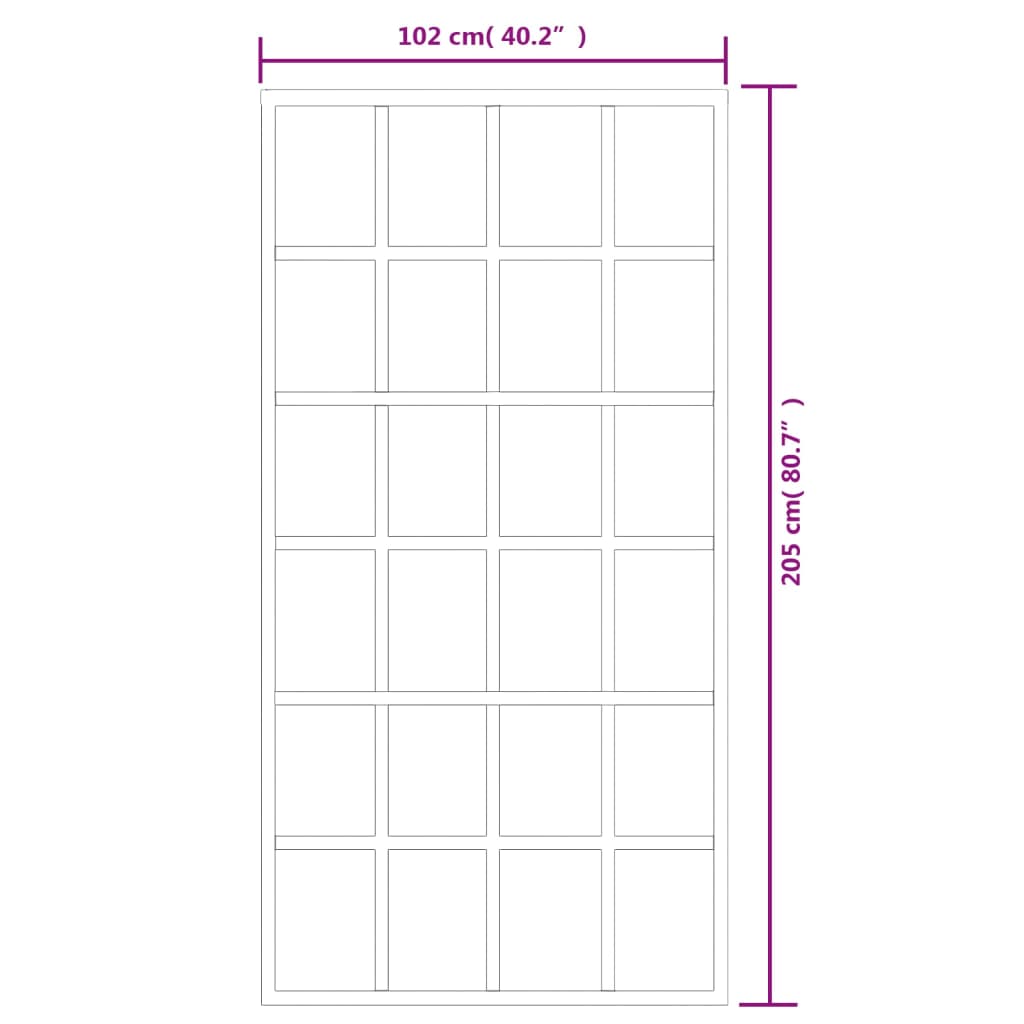 Schuifdeur 102x205 cm ESG-glas en aluminium zwart is nu te koop bij PeponiXL, paradijselijk wonen!