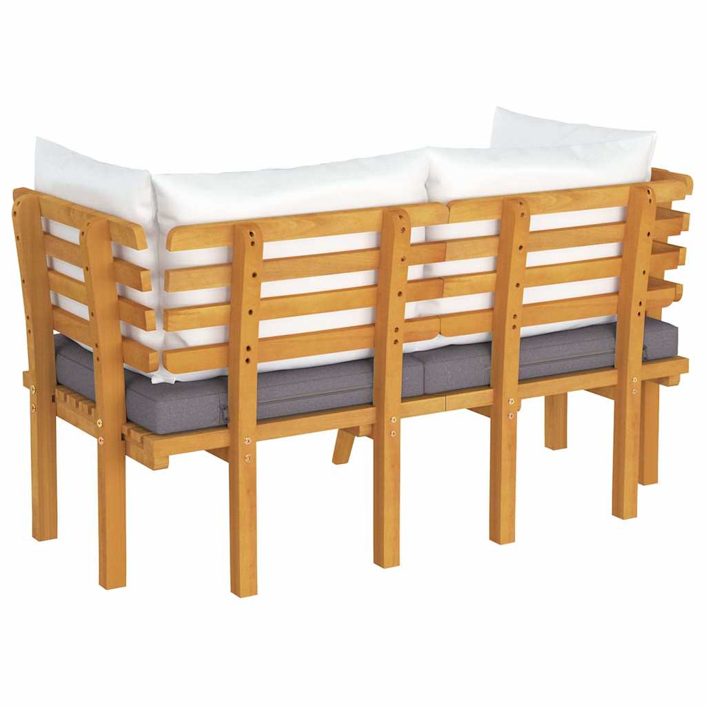 Tuinbank 2-zits met kussens massief acaciahout is nu te koop bij PeponiXL, paradijselijk wonen!