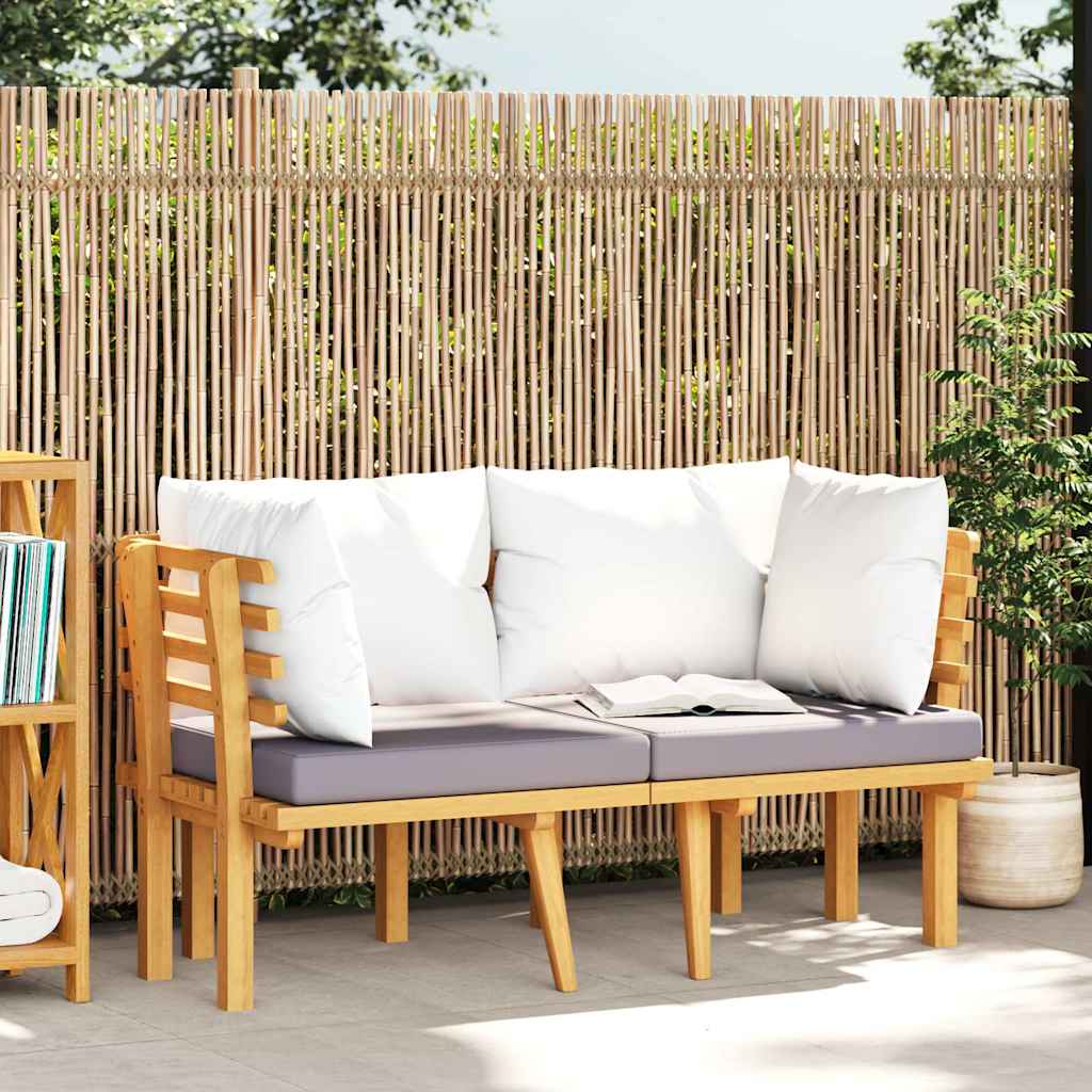 Tuinbank 2-zits met kussens massief acaciahout is nu te koop bij PeponiXL, paradijselijk wonen!