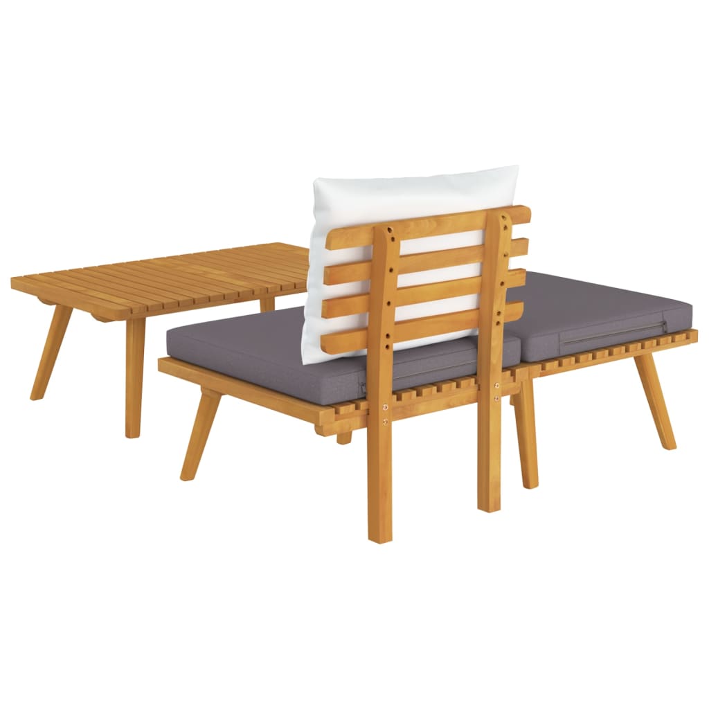 3-delige Loungeset met kussens massief acaciahout is nu te koop bij PeponiXL, paradijselijk wonen!