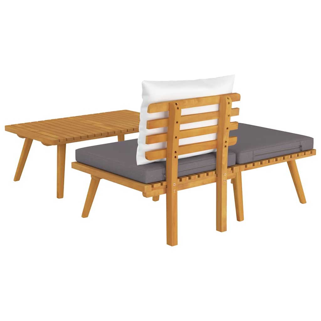3-delige Loungeset met kussens massief acaciahout is nu te koop bij PeponiXL, paradijselijk wonen!