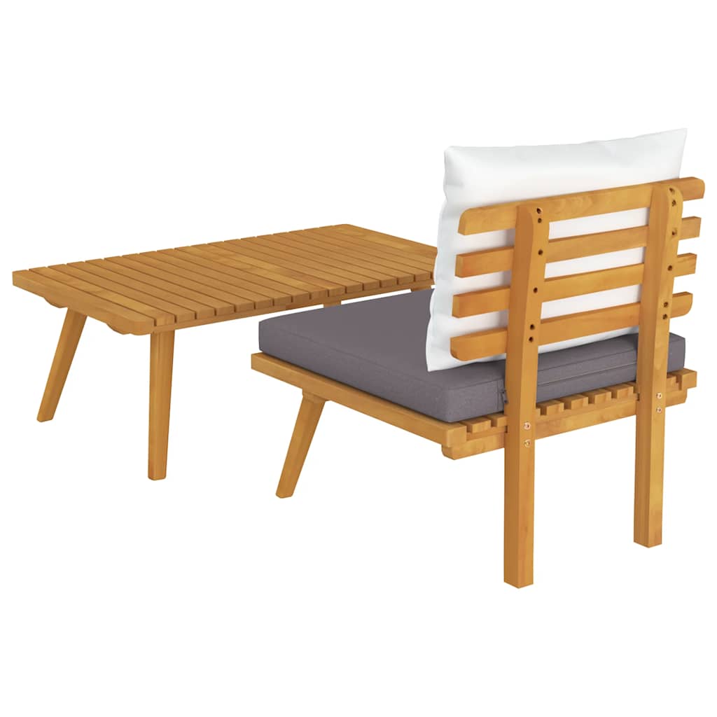 2-delige Loungeset met kussens massief acaciahout is nu te koop bij PeponiXL, paradijselijk wonen!