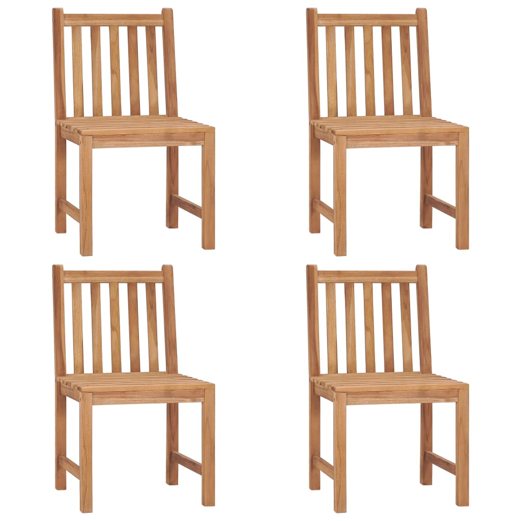 Tuinstoelen 4 st met kussens massief teakhout is nu te koop bij PeponiXL, paradijselijk wonen!