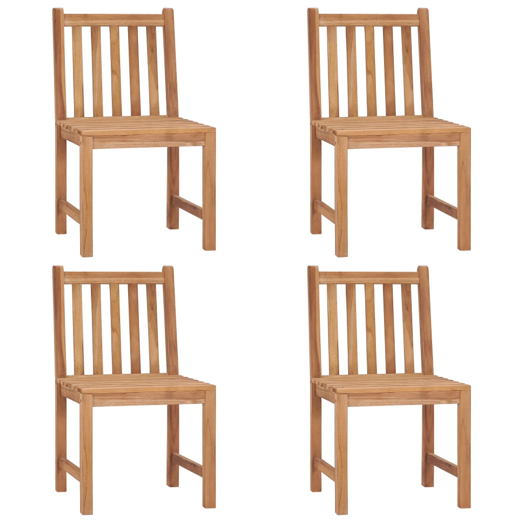 Tuinstoelen 4 st met kussens massief teakhout is nu te koop bij PeponiXL, paradijselijk wonen!