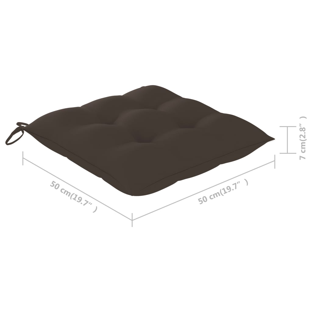 Tuinstoelen 4 st met kussens massief teakhout is nu te koop bij PeponiXL, paradijselijk wonen!