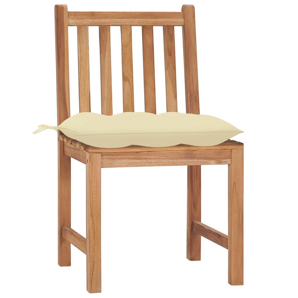 Tuinstoelen 6 st met kussens massief teakhout is nu te koop bij PeponiXL, paradijselijk wonen!