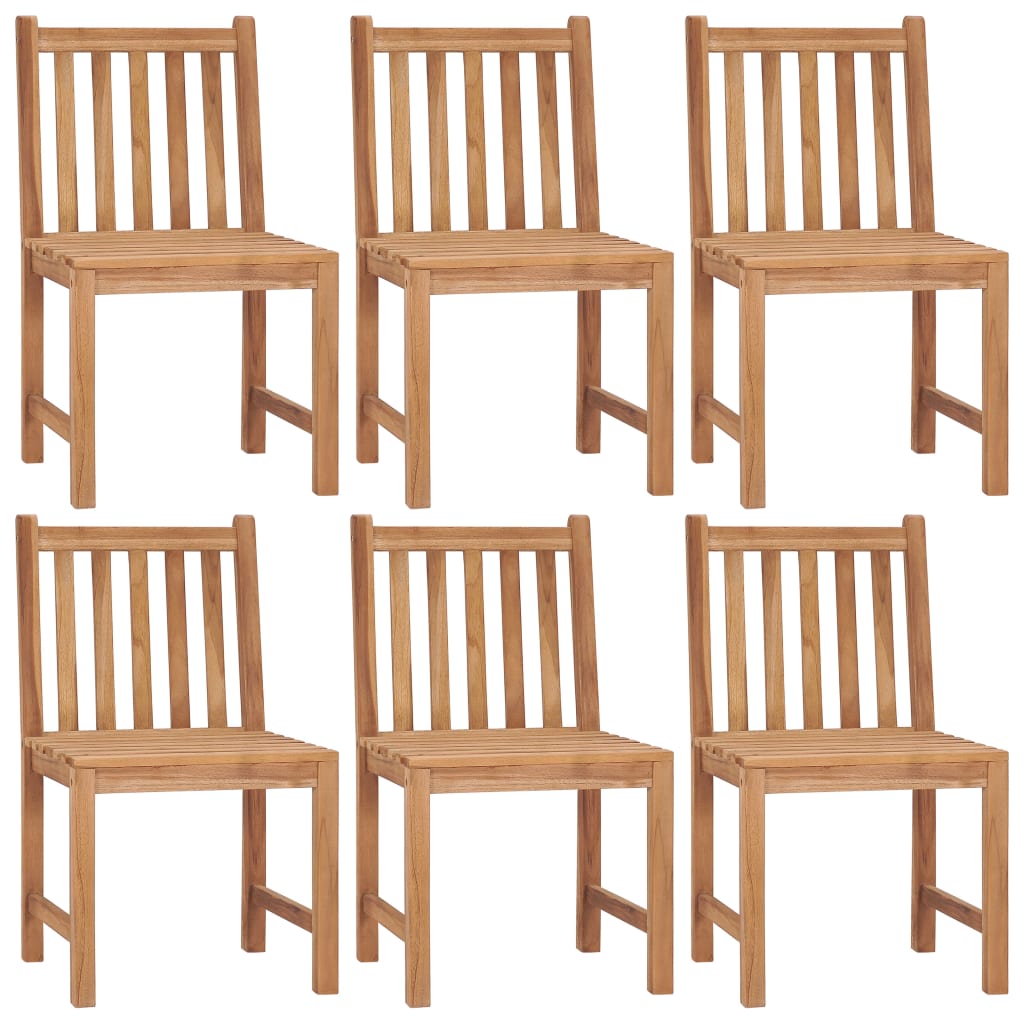 Tuinstoelen 6 st met kussens massief teakhout is nu te koop bij PeponiXL, paradijselijk wonen!